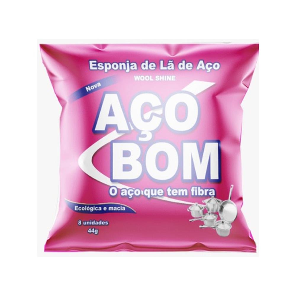 Lã Aço Açobom 12 Peças C8 44G