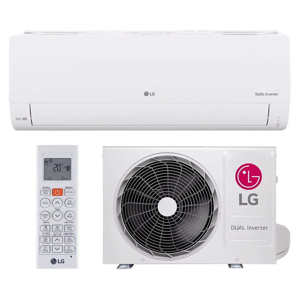 Ar Condicionado Split 12000 BTUs LG Compact S3-Q12JAQAL - Ciclo Frio, Dual Inverter, com IA, Branco, 220V