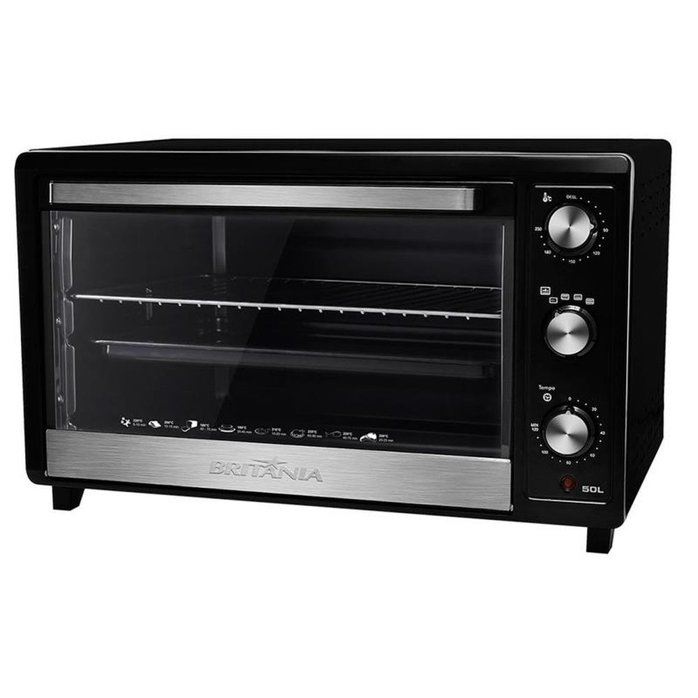 Forno Elétrico Britânia 50 Litros, Preto, 220V