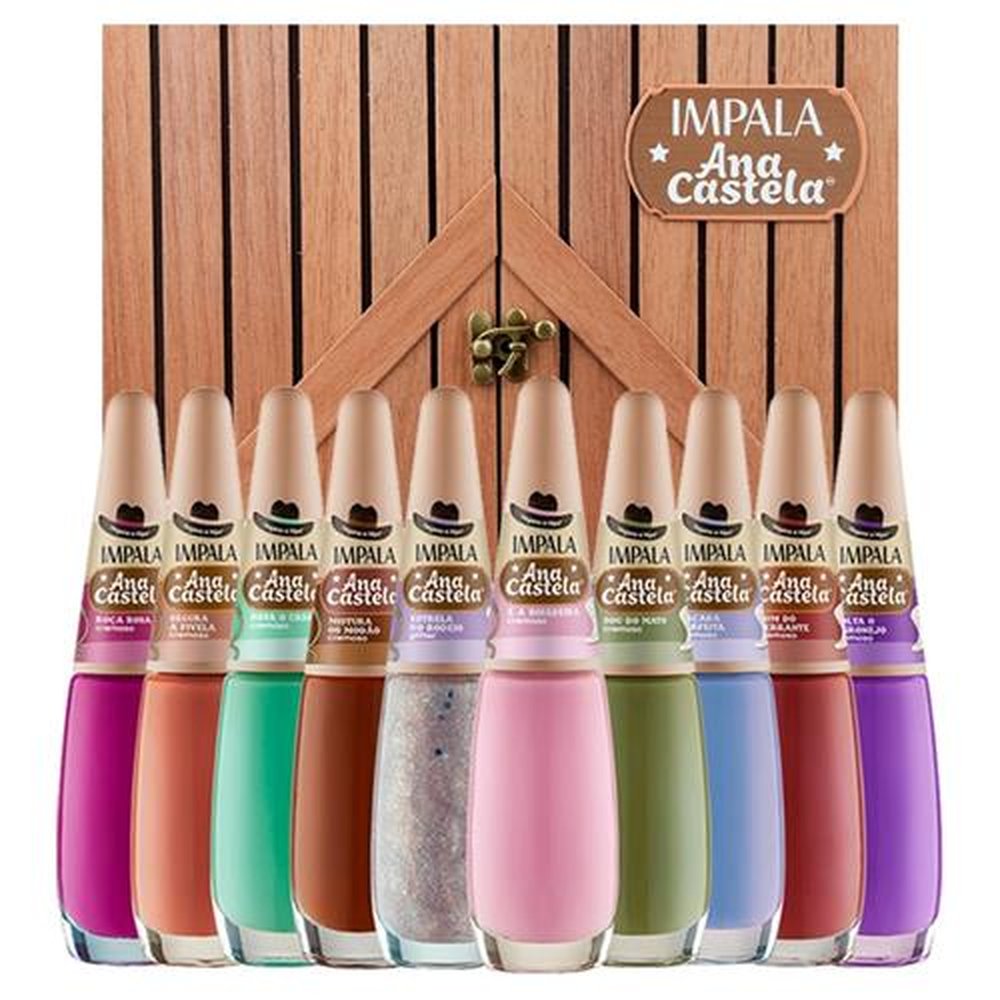 Press Kit Esmalte Impala Ana Castela 7,5ml 10 Cores | Martins Atacado