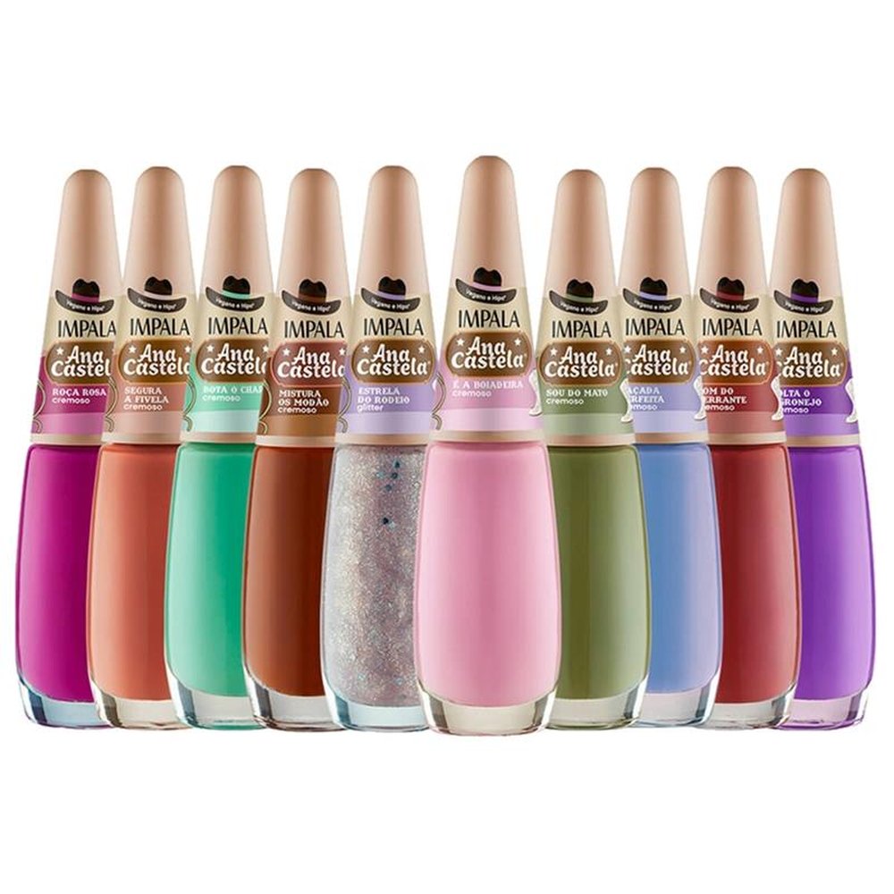 Press Kit Esmalte Impala Ana Castela 7,5ml 10 Cores