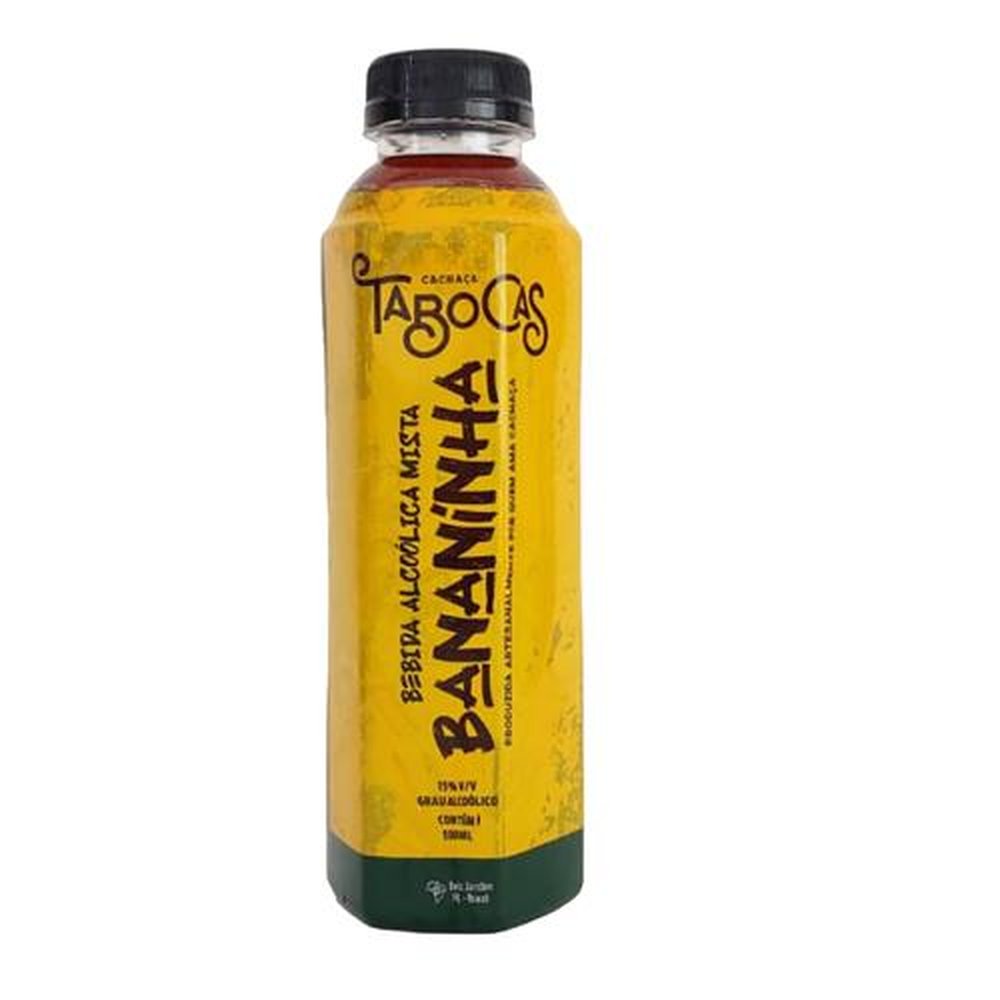 Bebida Alcoólica Mista Bananinha Tabocas 500ml PET - Caixa com 6 Unidades
