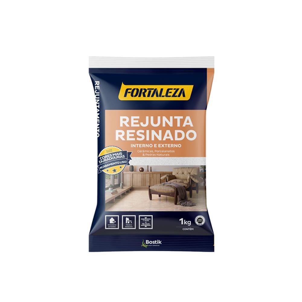 Rejunte Ceramica/Porcelanato 1Kg Preto Fortaleza