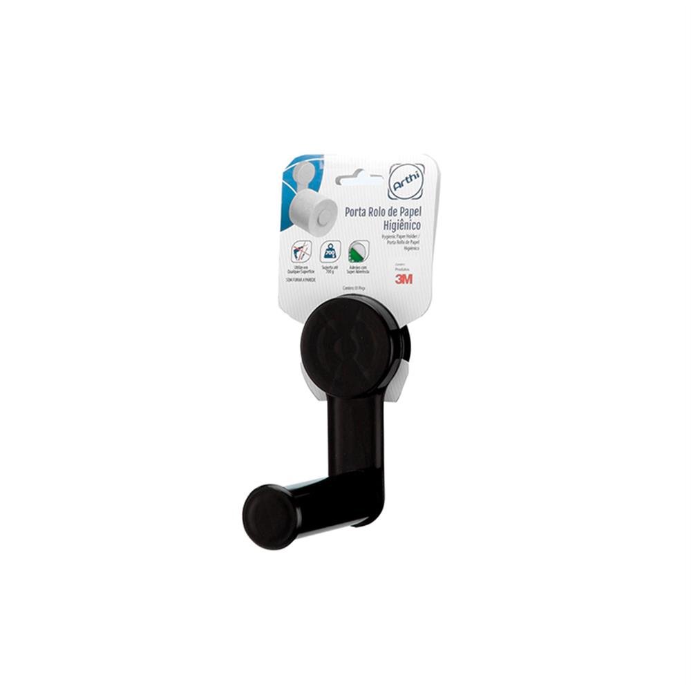 Porta Papel Higiênico Plástica Dupla Face 3M Black Arthi - Embalagem Com 6 Unidades