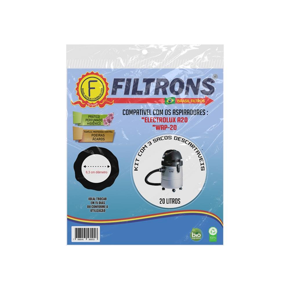 Filtro Aspirador Po Descartavel A20 Electrolux C3