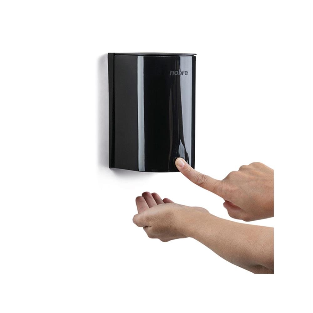 Dispenser Mini Para Sabonete Espuma 500ML Com Reservatorio Preto - Nobre