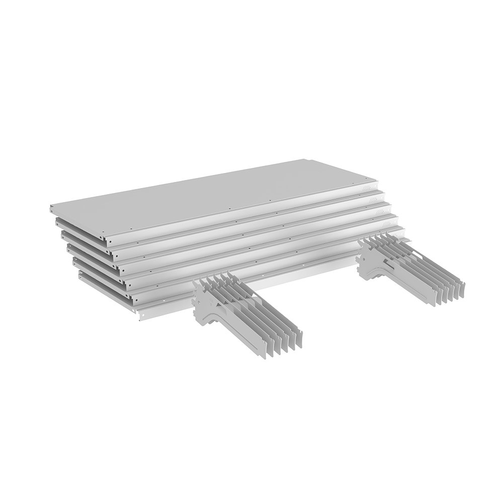 Bandeja Amapá para Gôndola Fit 0,25x0,90m Branco - Embalagem com 6 Unidades