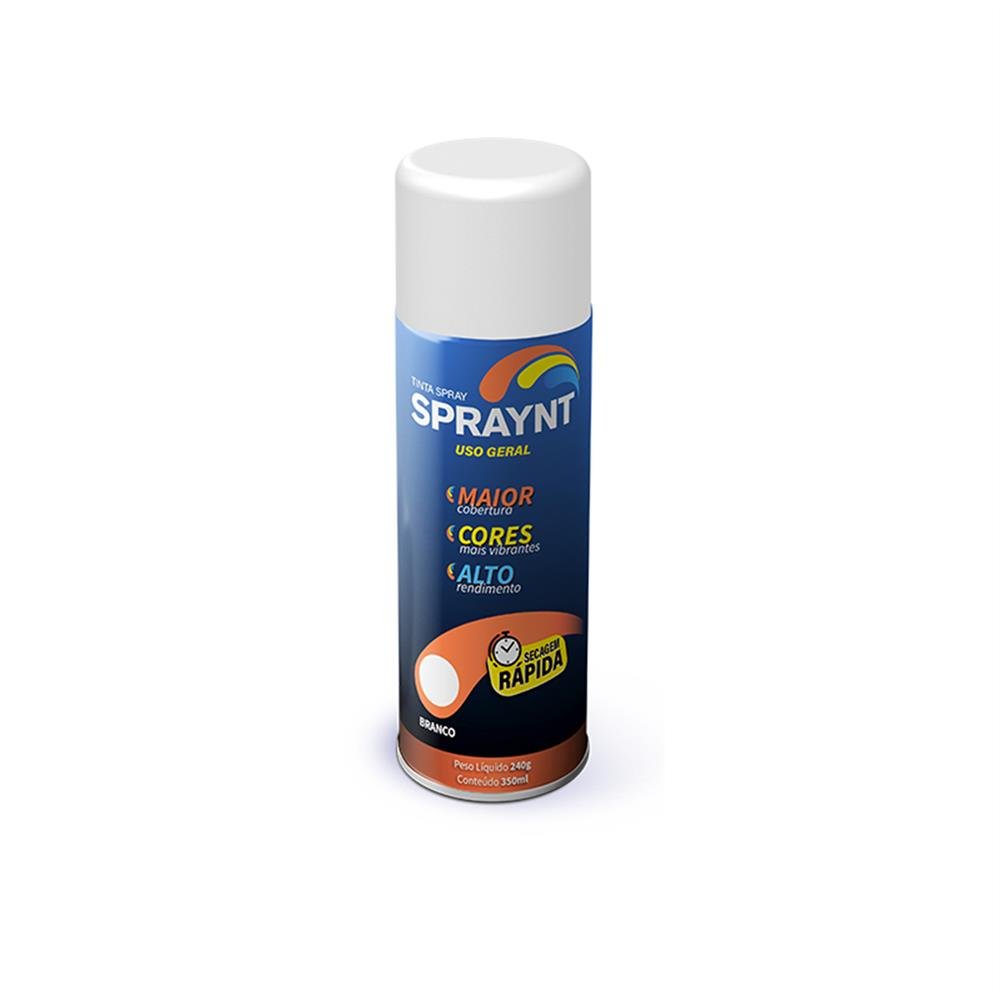 Tinta Spray Branco Brilhante 6X350 Spraynt