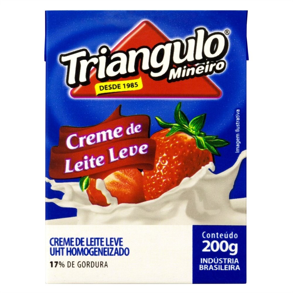 CREME DE LEITE TRIANGULO LEVE 17  GORDURA UHT 27X200G