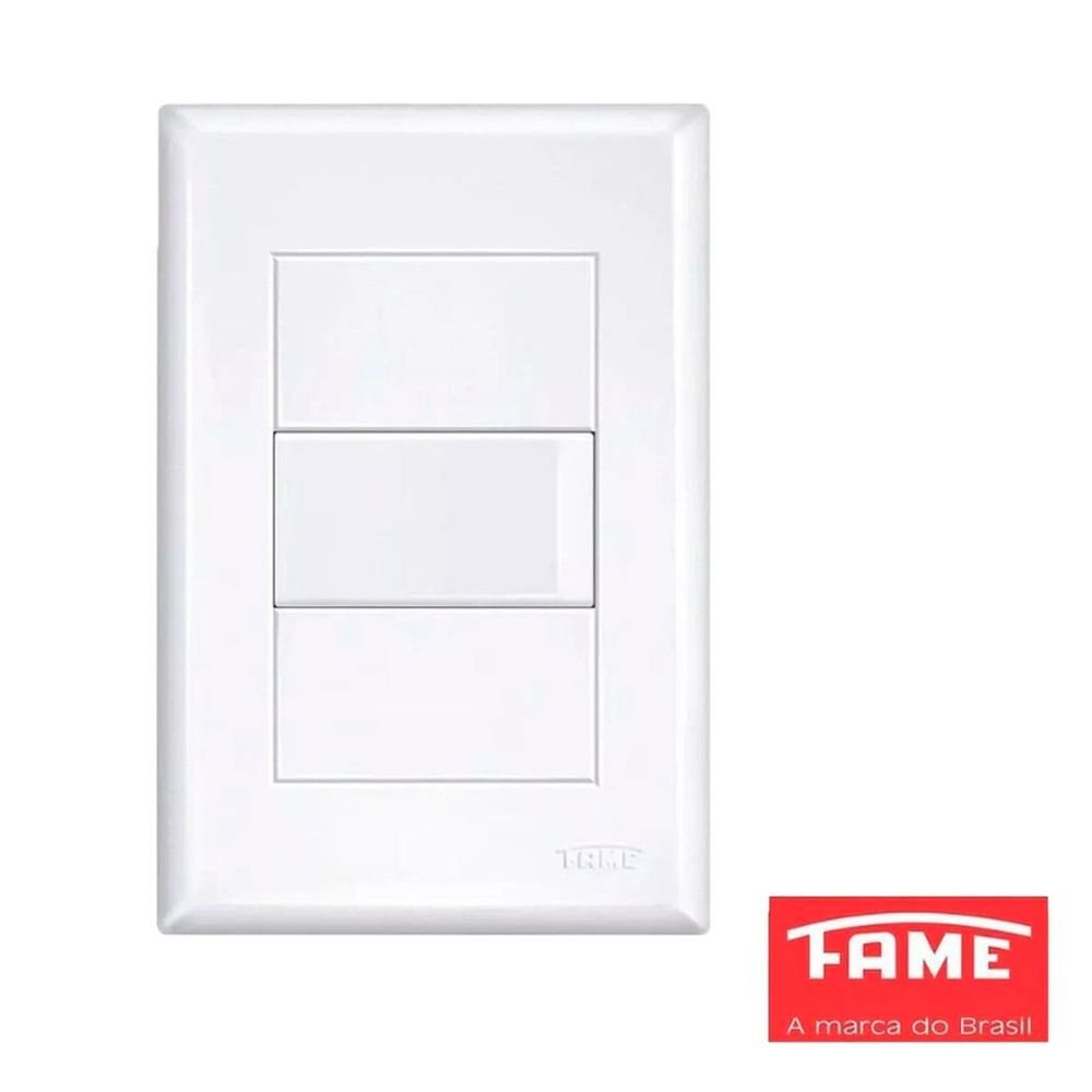 Interruptor Simples Com Placa 16a/250v Evidence 3741 Branco Fame