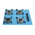Fogao Cooktop Premium Trempre Chapa Gas Chamalar 4 Bocas Ultra Chama 127/220v Marmorizado Azul