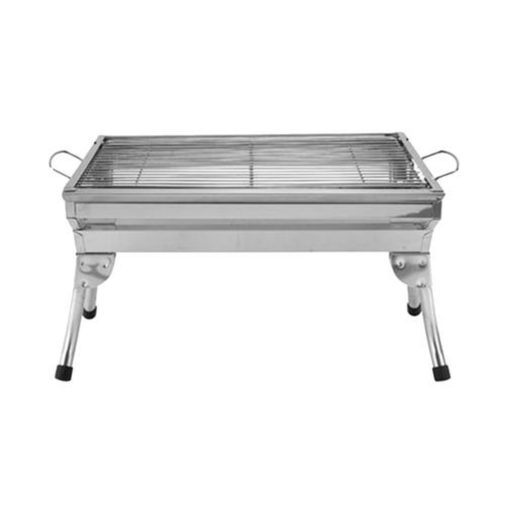 Churrasqueira Móvel Portátil Carvão Aço Inox Dobravel Apto/Camping