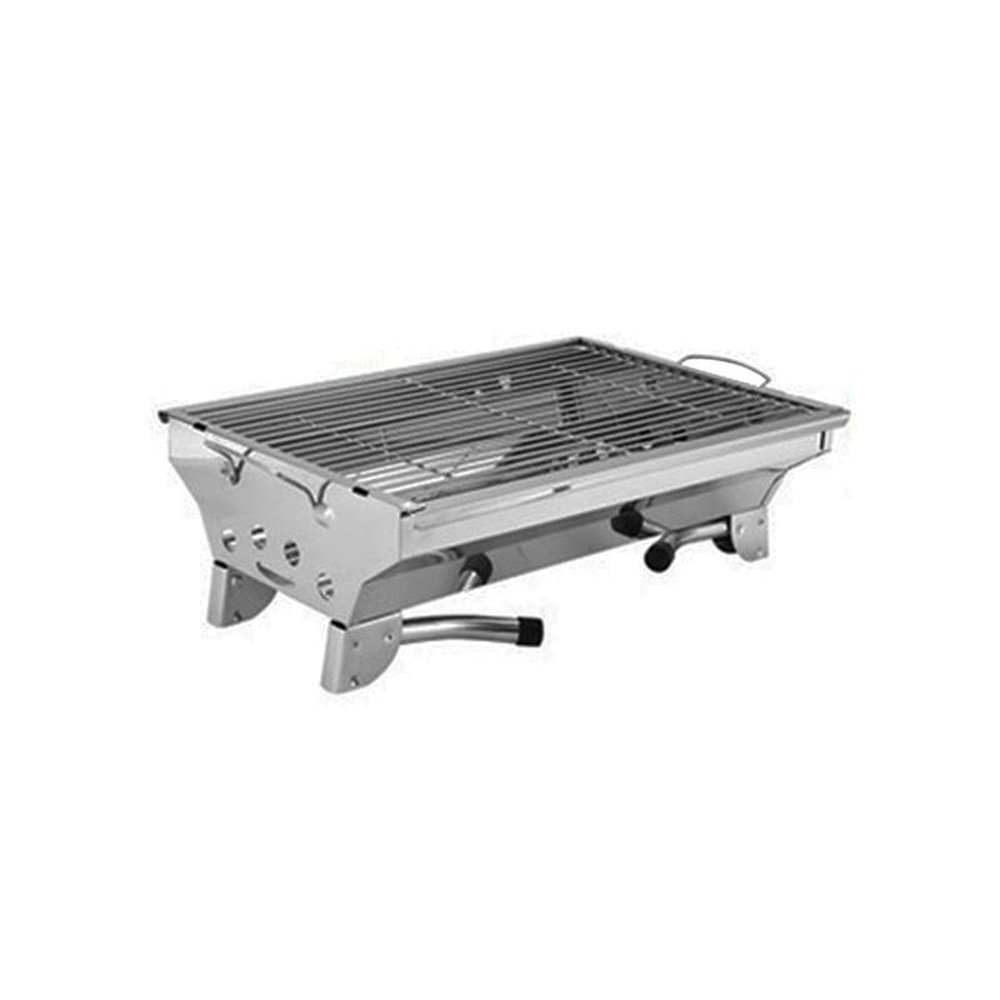 Churrasqueira Móvel Portátil Carvão Aço Inox Dobravel Apto/Camping
