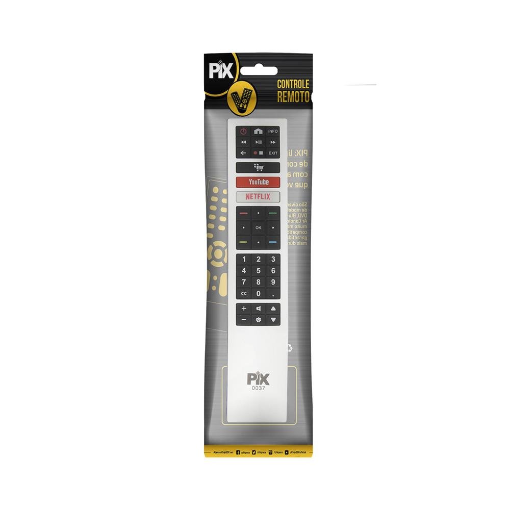 Controle Remoto Compativel AOC Smart TV - Rc4183901 - Netflix/Youtube