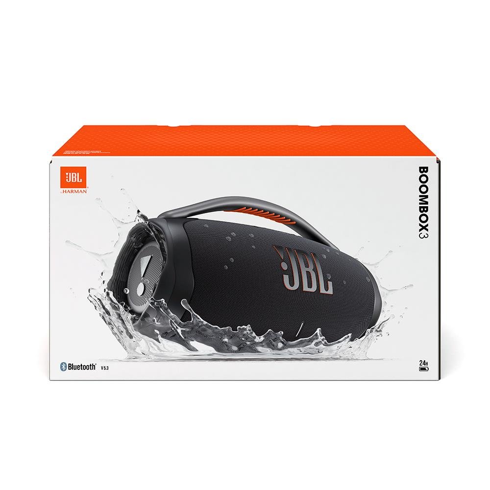 Caixa de Som JBL Portátil Boombox 3 Bluetooth 180W Preta (58035031)