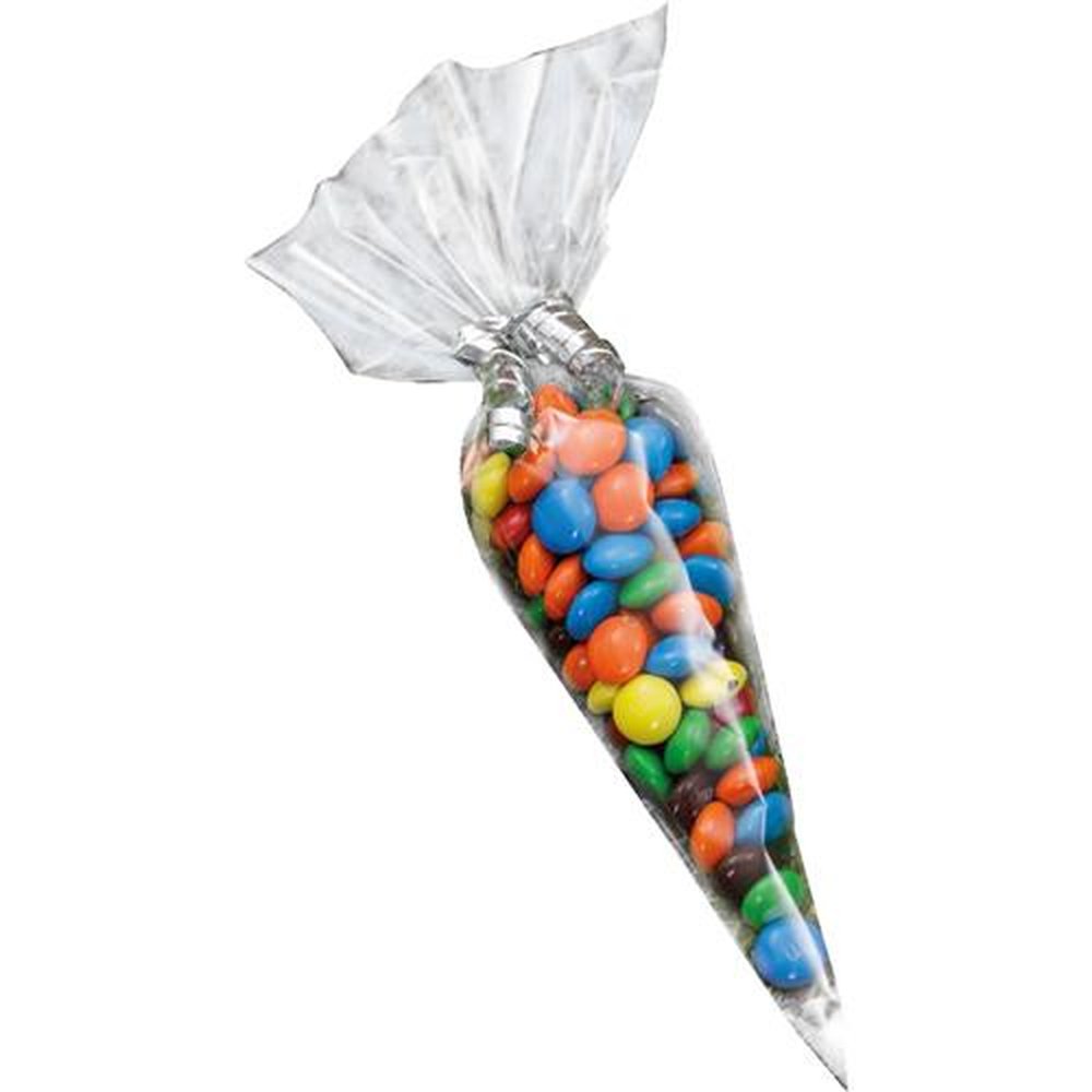 Cone Festa Transparente 14Cm X 23Cm - Embalagem com 50 unidades.