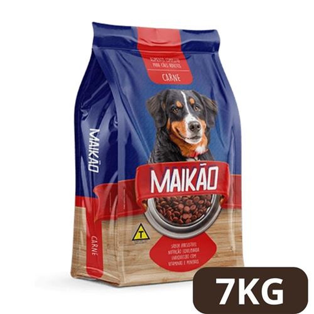 Racao Maikao Carne Adulto 7Kg