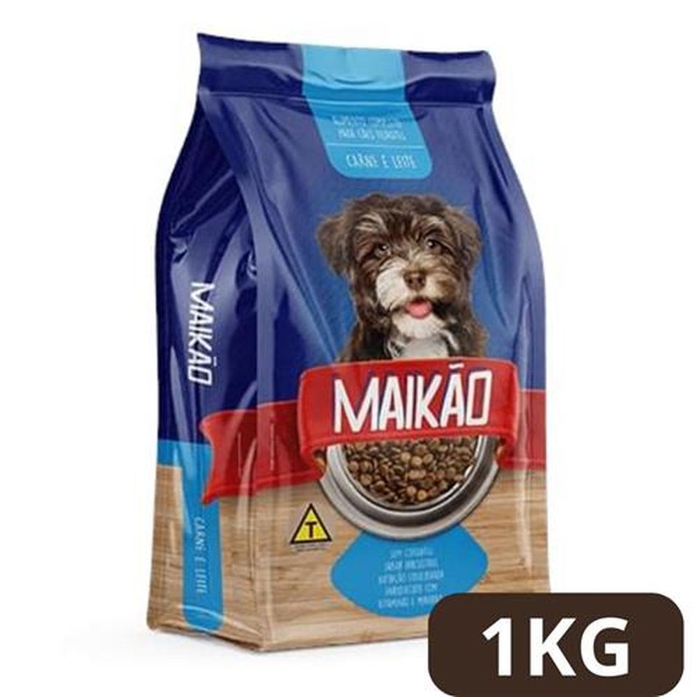 Racao Maikao Carne E Leite Filhote 10X1Kg