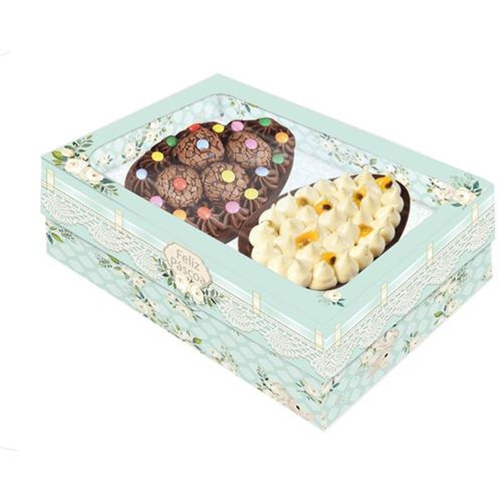 Caixa 2 Ovos 3 Em 1 Tampa com Visor Romantic