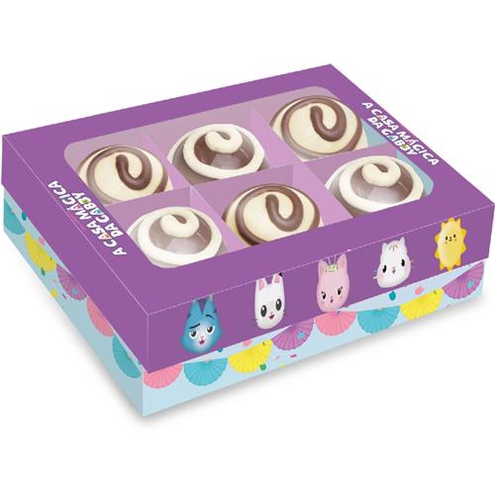 Caixa 6 Bombons Casa Magica Da Gabby