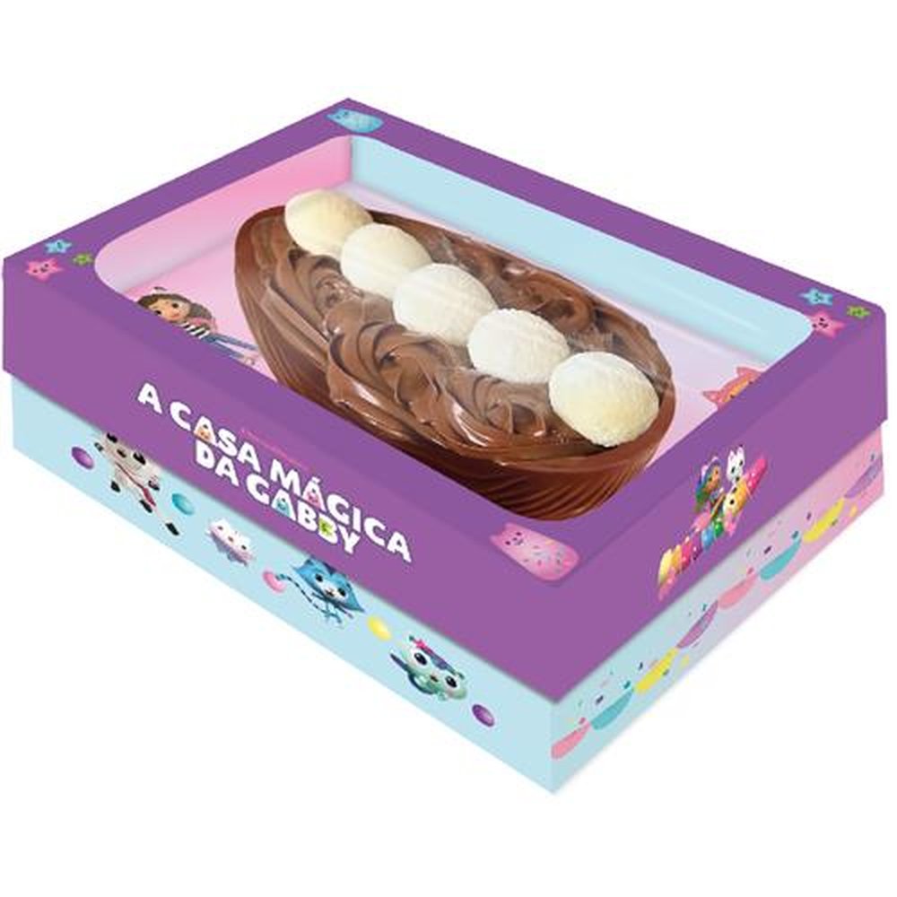Caixa Ovo 3 Em 1 Tampa com Visor M Casa Magica da Gabby