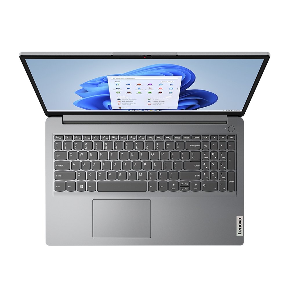 Notebook Lenovo IdeaPad 1i 82VY000TBR - Tela de 15.6", Intel Core i3-1215U, 256GB SSD, 4GB RAM, Windows 11, Cinza