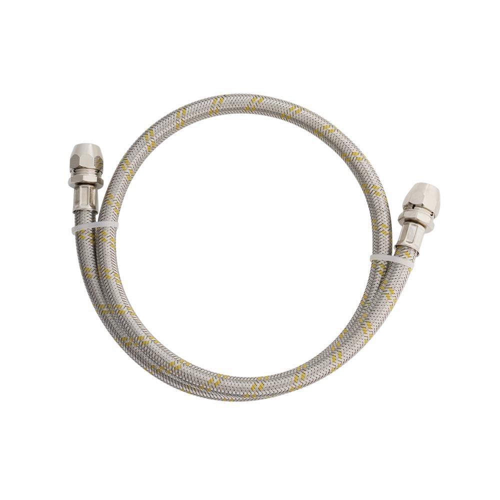 Ligacao Flexivel Inox Para Gas Com Adaptador 3/8 X 1,00m