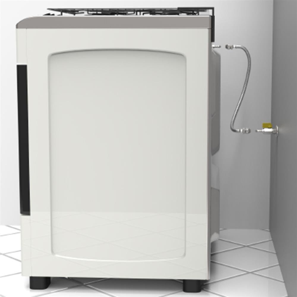 Ligacao Flexivel Inox Para Gas Com Adaptador 3/8 X 1,00m