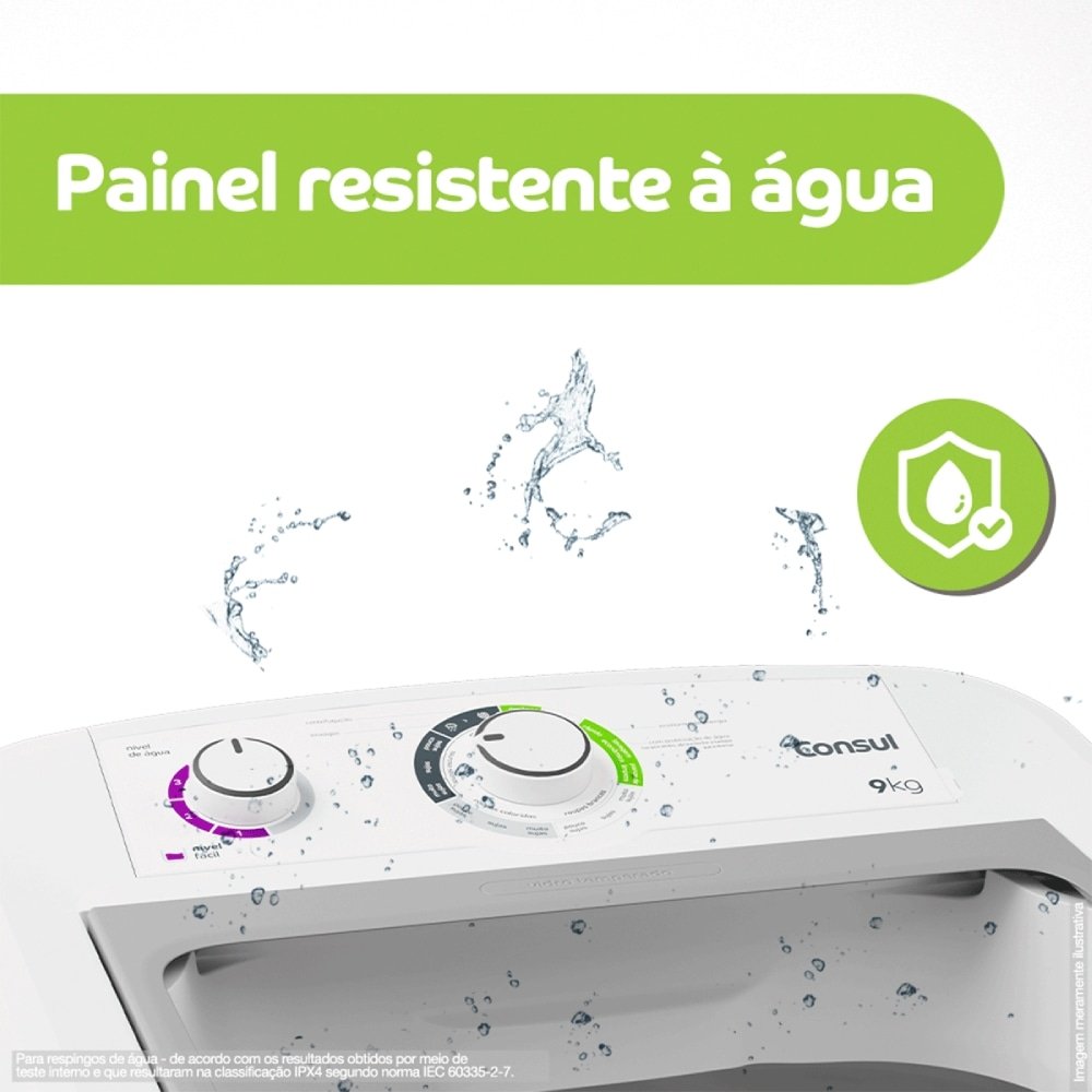 Máquina de Lavar Roupas 9Kg Consul CWB09BBANA - Ciclo Edredom, Dual Dispenser, Dosagem Extra Econômica, Branco, 110V