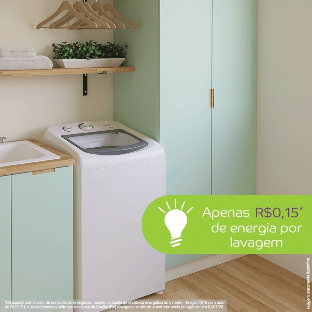 Máquina de Lavar Roupas 9Kg Consul CWB09BBANA - Ciclo Edredom, Dual Dispenser, Dosagem Extra Econômica, Branco, 110V