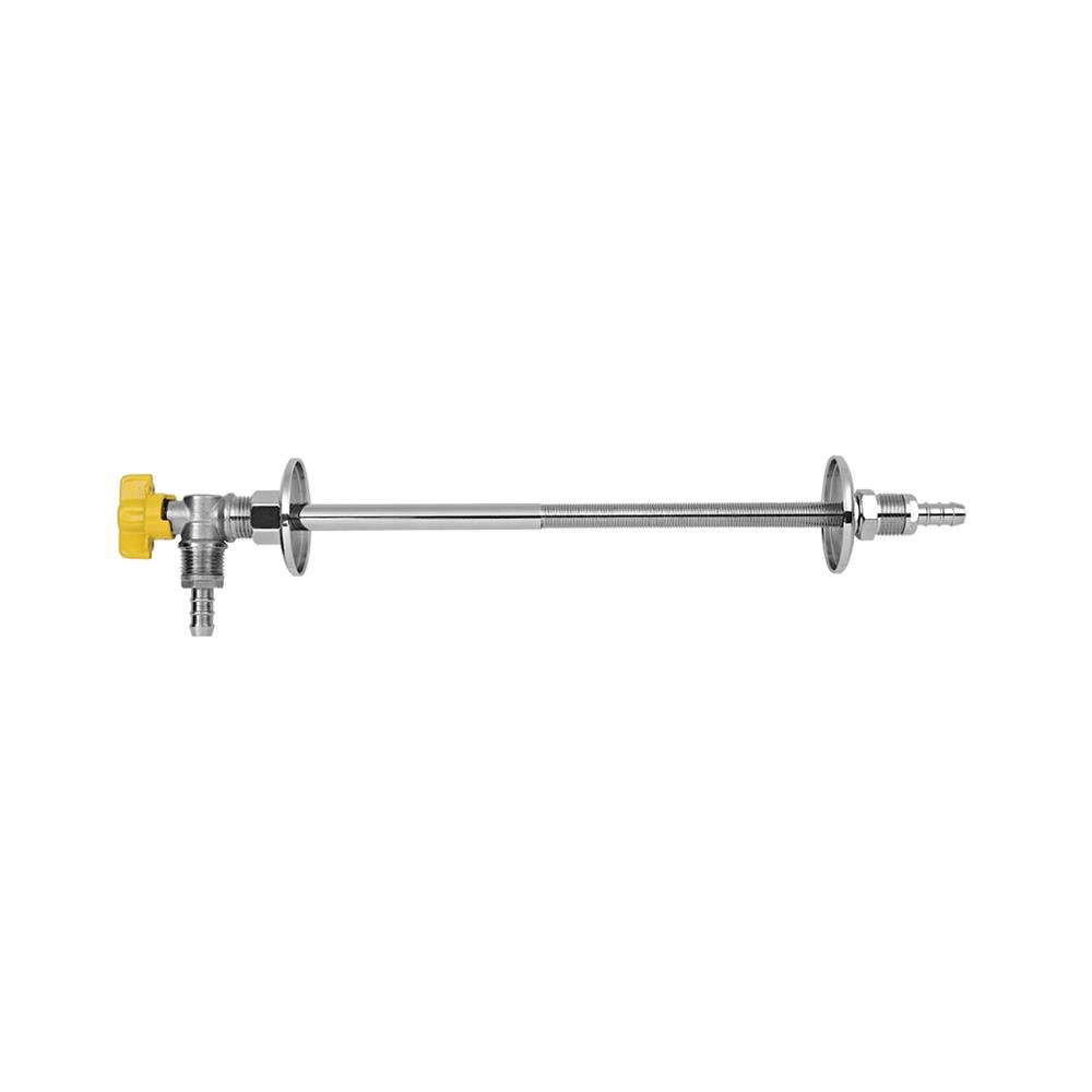 Passador De Parede Para Gas Com Registro Integrado 37cm