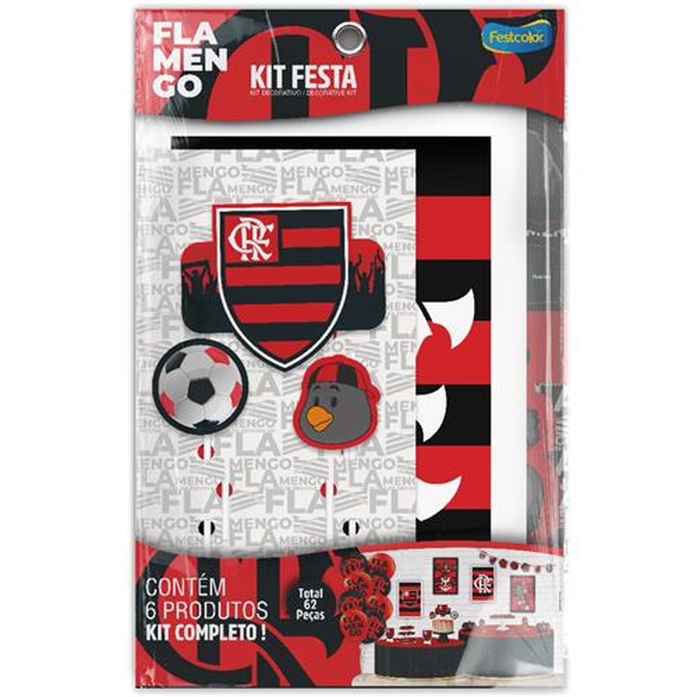 Kit Festa Flamengo - Embalagem com 1 unidade.