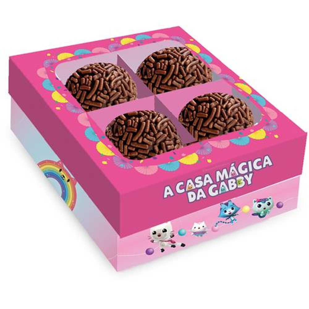 Caixa 4 Bombons Casa Magica Da Gabby