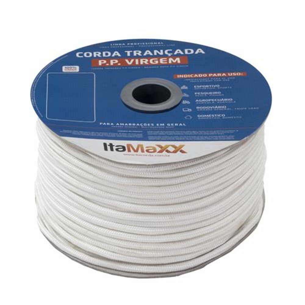 Corda Trancada Polipropileno Branco 4mm x 300m