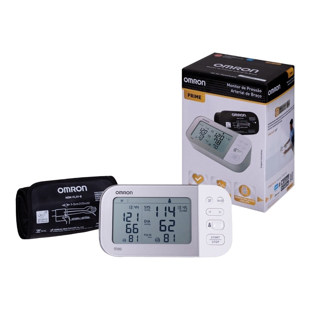 Monitor de Pressão Arterial Omron HEM-7346T - Digital de Braço