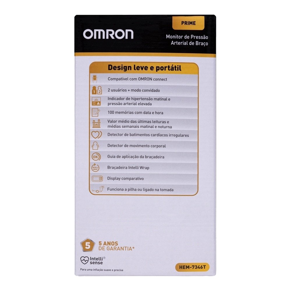 Monitor de Pressão Arterial Omron HEM-7346T - Digital de Braço