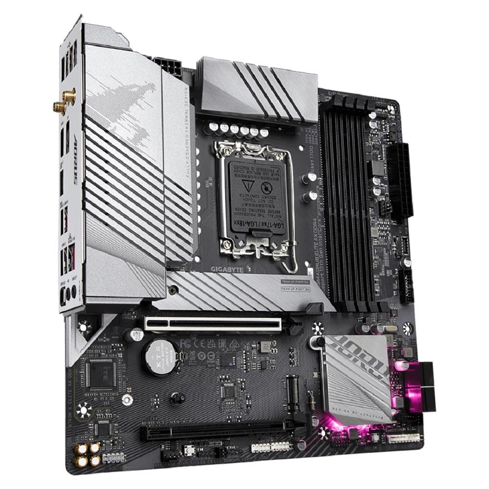 Placa Mãe Gigabyte B760M Aorus Elite DDR4, Chipset B760, Intel LGA 1700, mATX