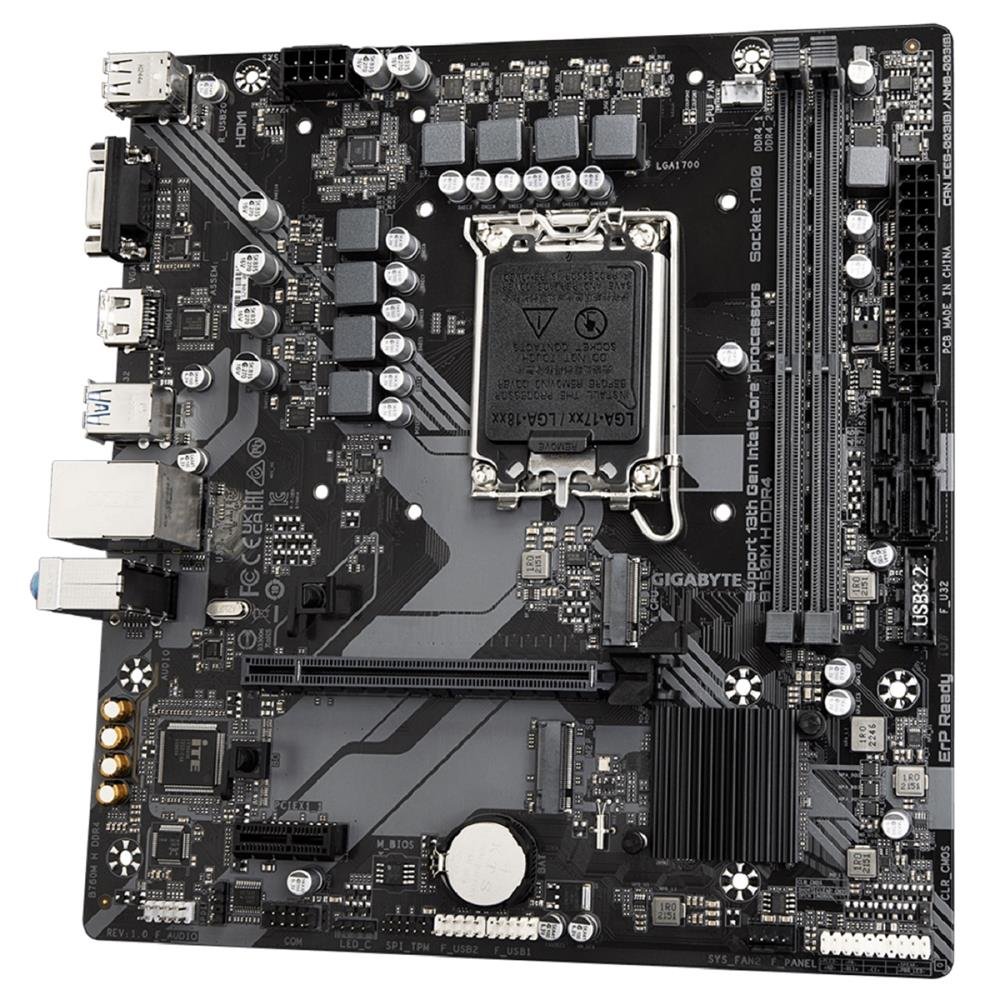 Placa Mãe Gigabyte B760M H DDR4, Chipset B760, Intel LGA 1700, mATX