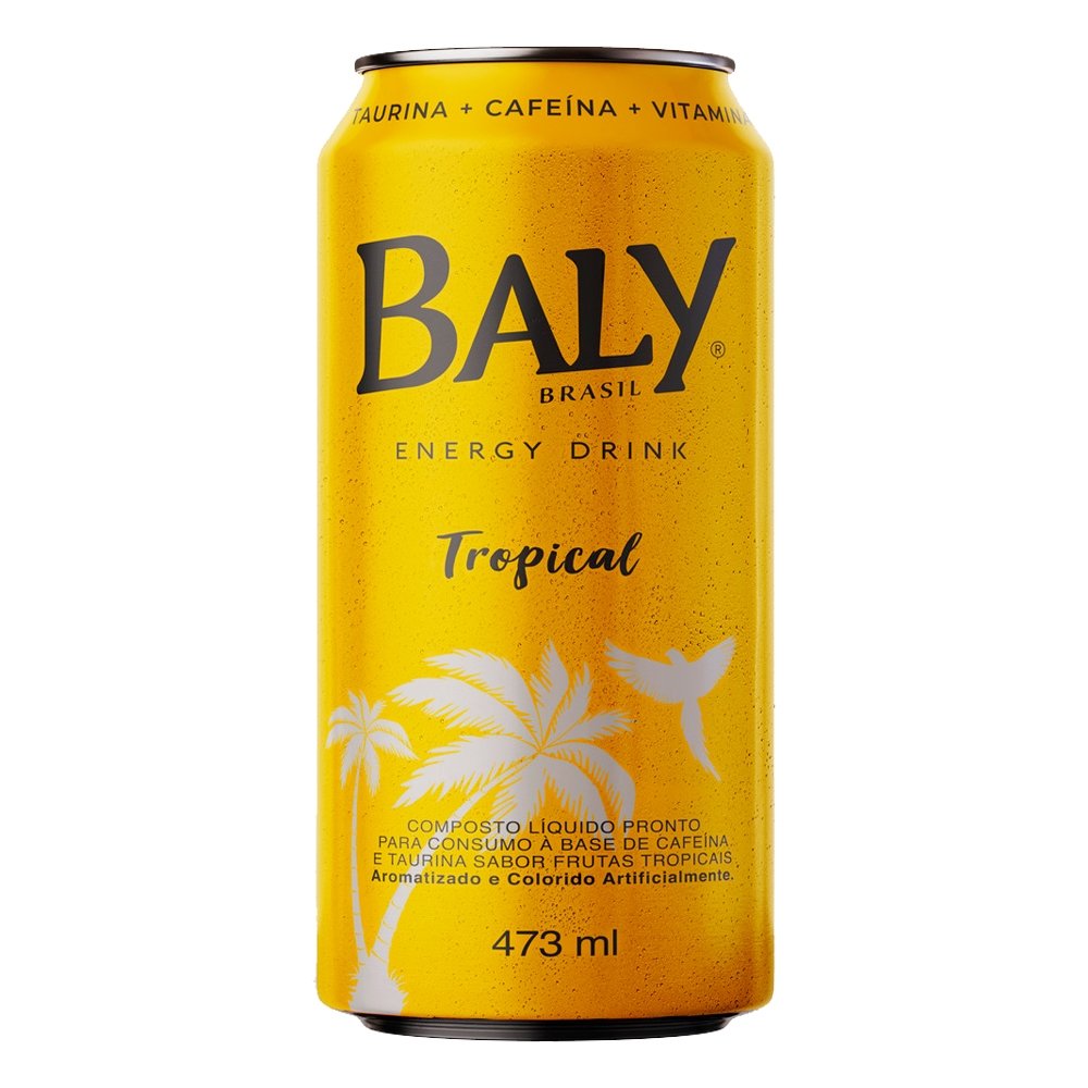 Energético Baly Tropical Lata 473ml - Embalagem com 6 Unidades