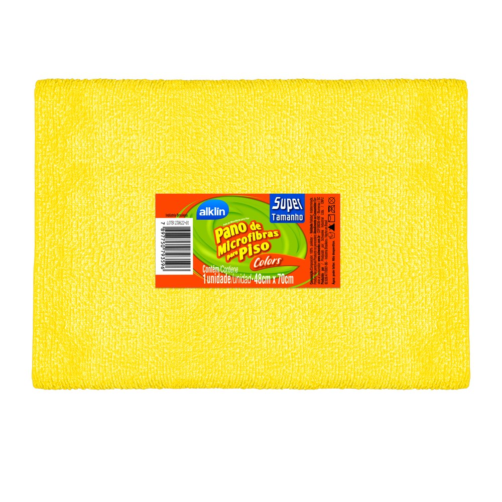 Alklin Pano De Microfibra Para Piso 48x70 Com 1 Unidade Colors