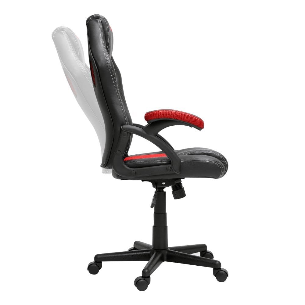 Cadeira Gamer Bright 602 - 3 Níveis de Altura, Capacidade 120 Kg, Preto/Vermelho