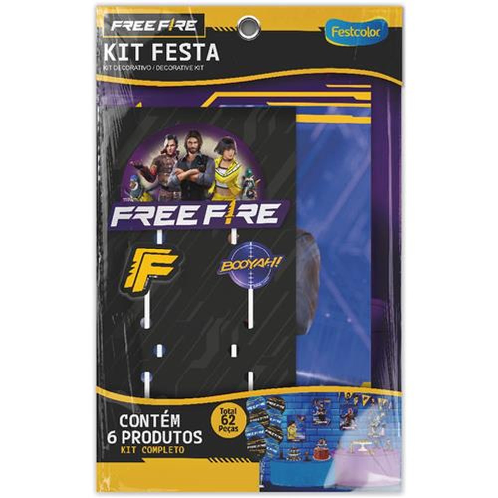 Kit Festa Free Fire Gamer - Embalagem com 1 unidade.