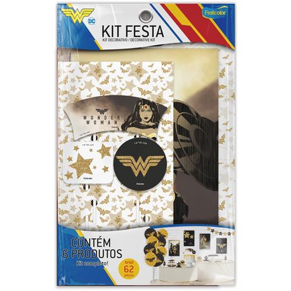 Kit Festa Mulher Maravilha Luxo