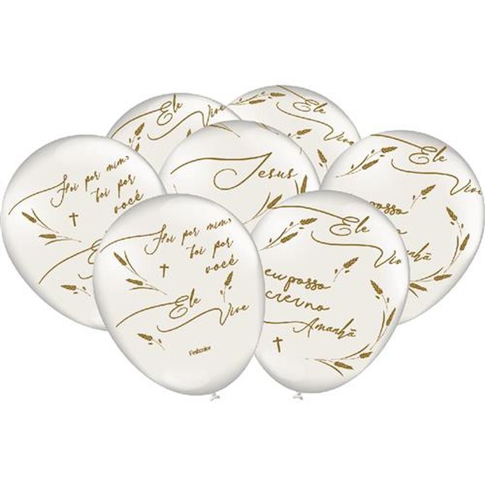 Balao Pascoa Jesus - Embalagem com 25 unidades.