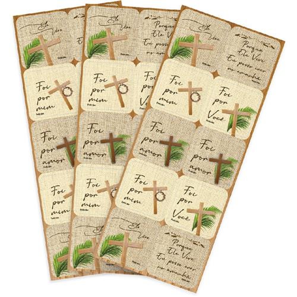 Adesivo Quadrado Pascoa Crista