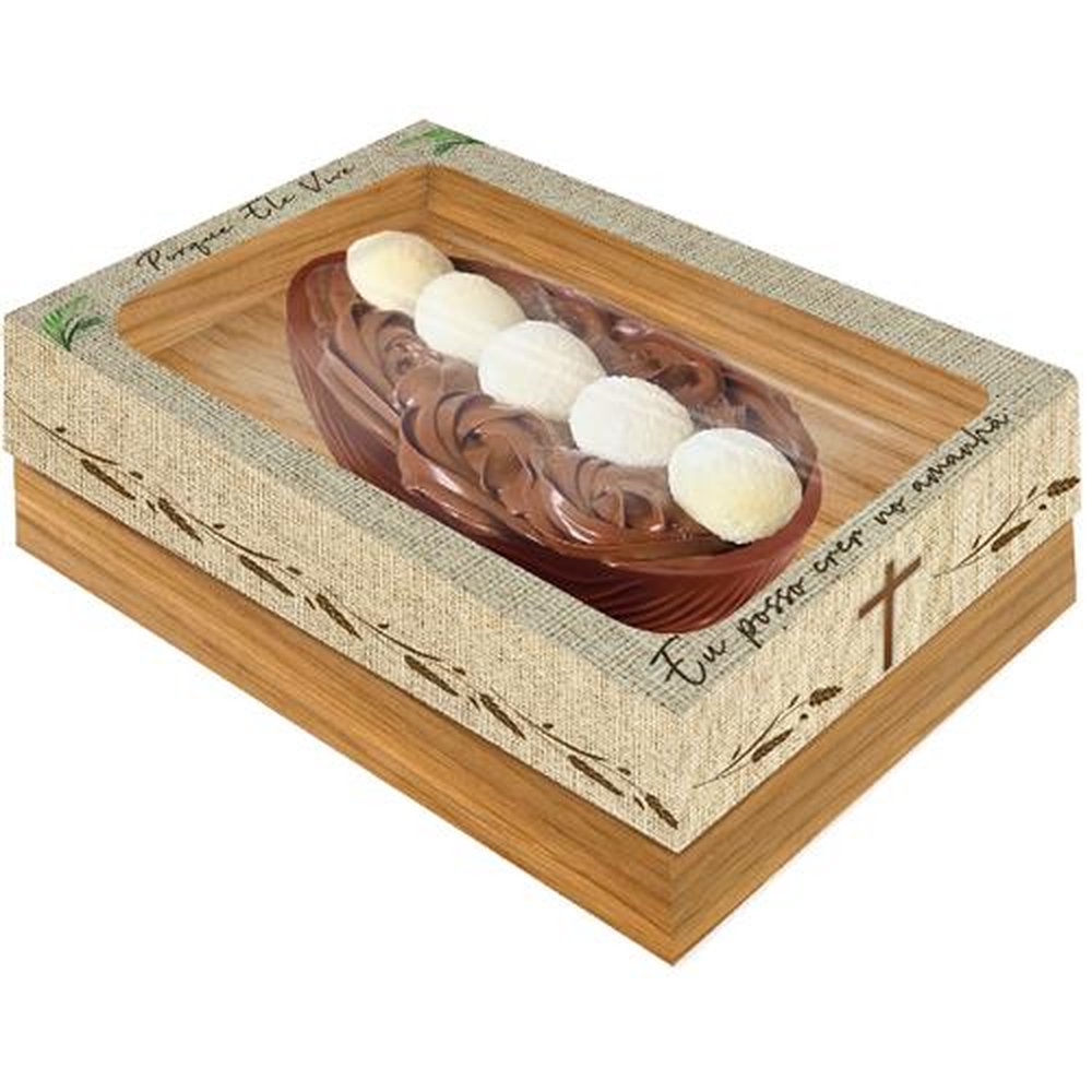 Caixa Ovo 3 Em 1 Tampa Com Visor M Pascoa Crista