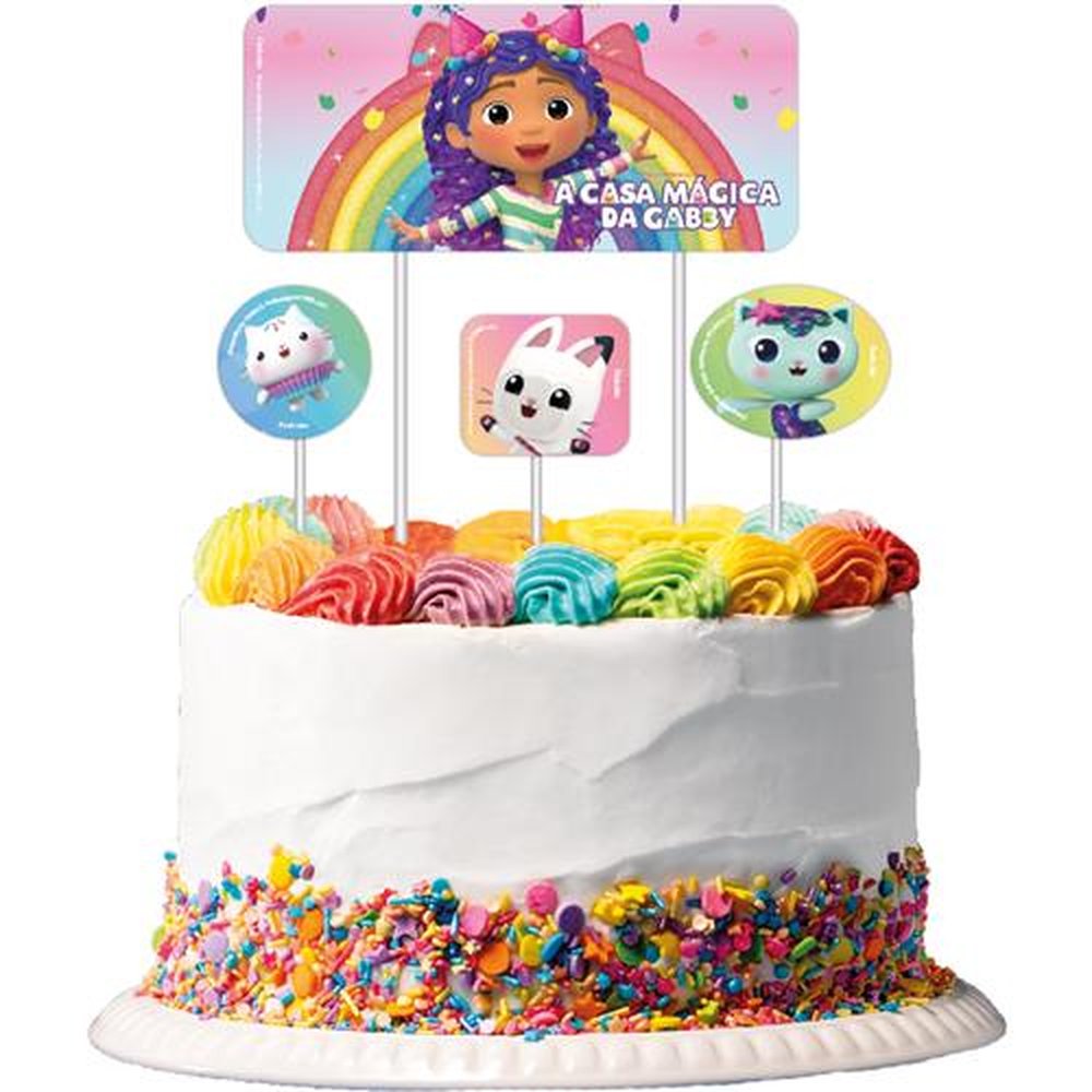Topper Para Bolo Casa Magica Da Gabby
