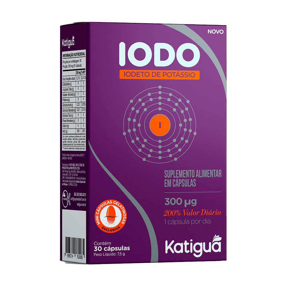 Iodo Iodeto de Potassio 250mg 30capsulas Katigua