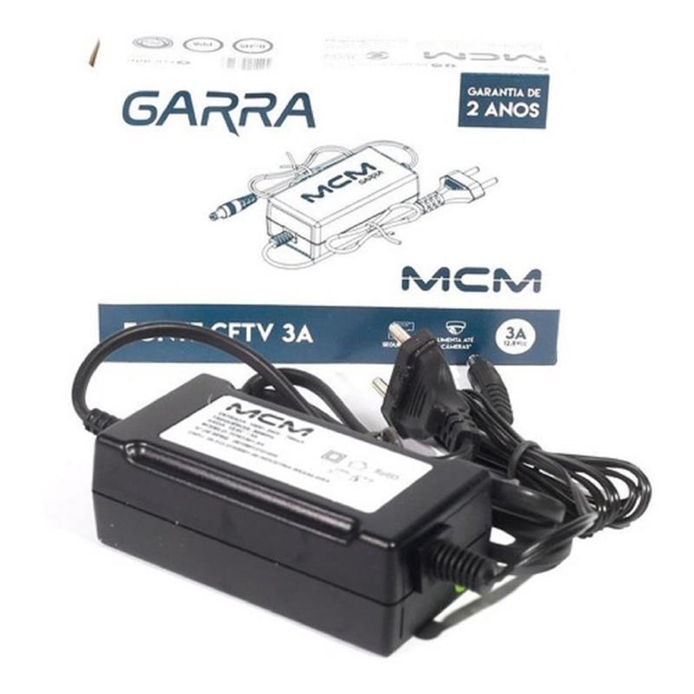 Fonte Estabilizadora Garra Mcm 12v 3a Para Sistema De Cftv