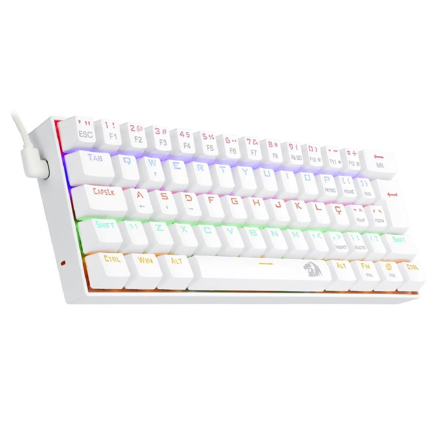 Redragon Lakshmi Rainbow Abnt2 Layout 60 Brown Lunar White | Martins ...